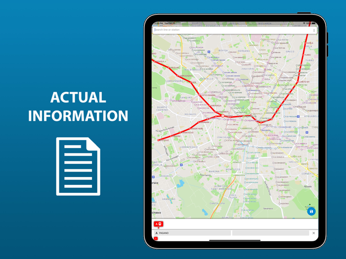 Public transport map Milan