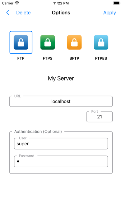 FTP Сlient for the Files app Screenshot