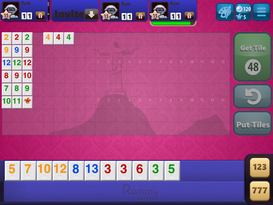 Rummy World iPad app afbeelding 4