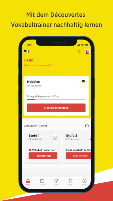 Découvertes Vokabeltrainer