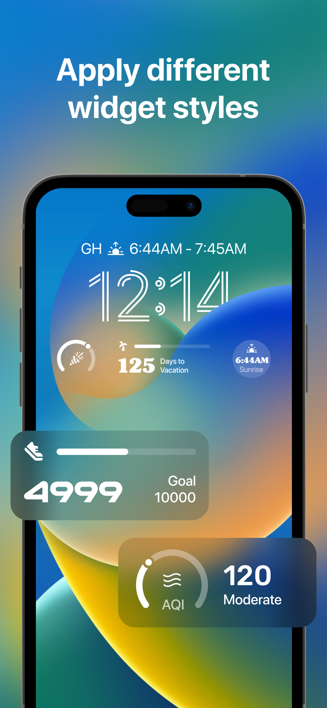 Widgets for LockScreen