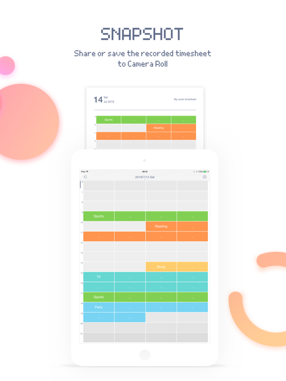 BlockyTime Lite iPad screenshot 5 - Productivity app