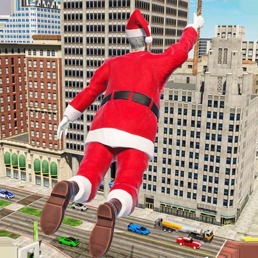 Christmas Santa Rope Hero Game