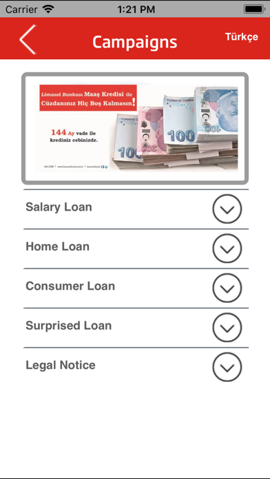 Limasol Bank Mobile Screenshot
