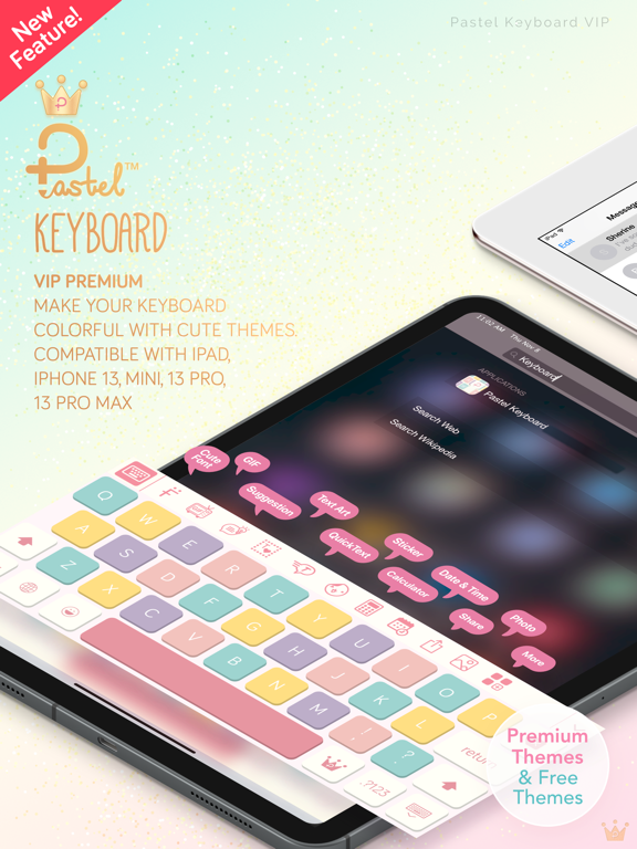 Pastel Keyboard Themes Colorのおすすめ画像1