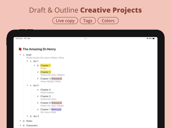 WorkFlowy: Note, List, Outline iPad app afbeelding 4