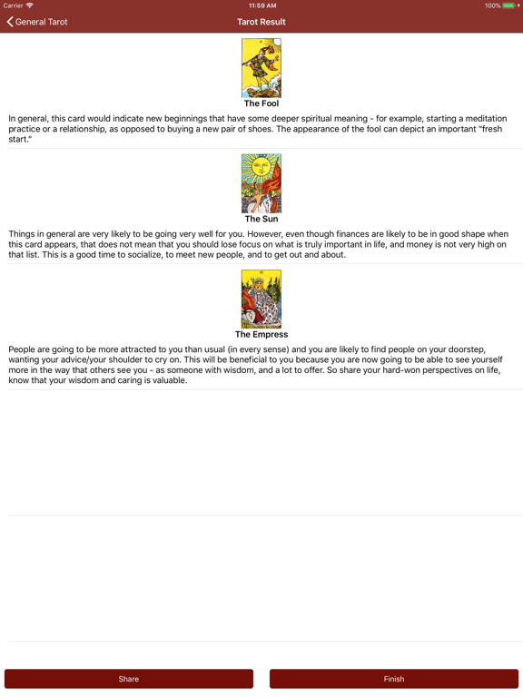 Tarot Card Reading Daily Tarot iPad screenshot 4 - Lifestyle app