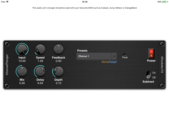 Screenshot #4 pour Flanger AUv3 Plugin