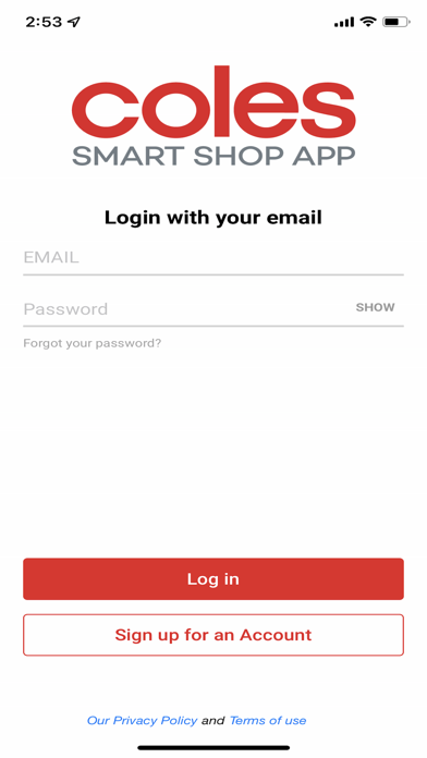 Coles sMart Shop Screenshot