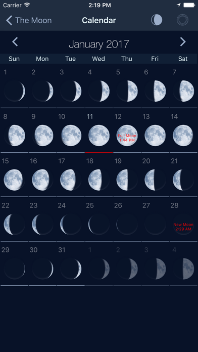 The Moon: Calendar Mo... screenshot1