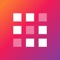 Grid Post app allows you to split(crop) your large rectangular photos into a number of square pics and upload them to Instagram and impress your friends and your profile page visitors