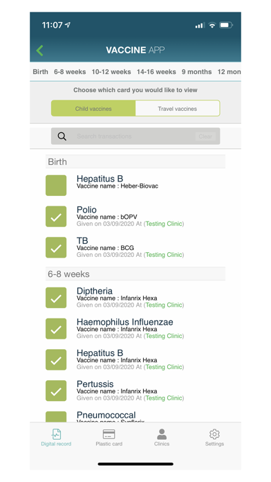 The Vaccine App Screenshot