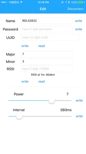 RLBeacon Tool screenshot 1