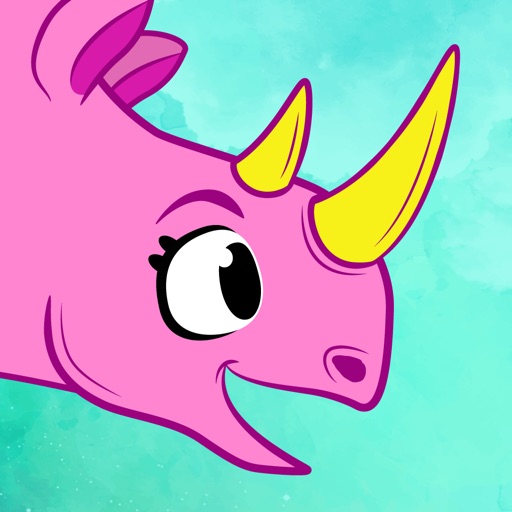 Pink Rhino - Kids Animal Story Icon
