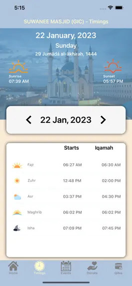 Game screenshot Suwanee Masjid App apk