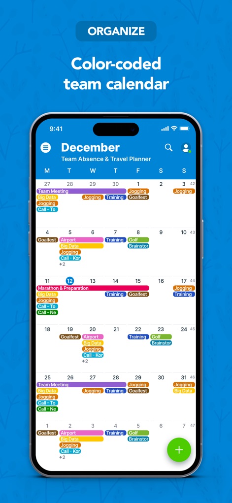 Teamup Calendar - Users can quickly grasp complex schedules with a color-coded team calendar and see all events in a comprehensive monthly view.