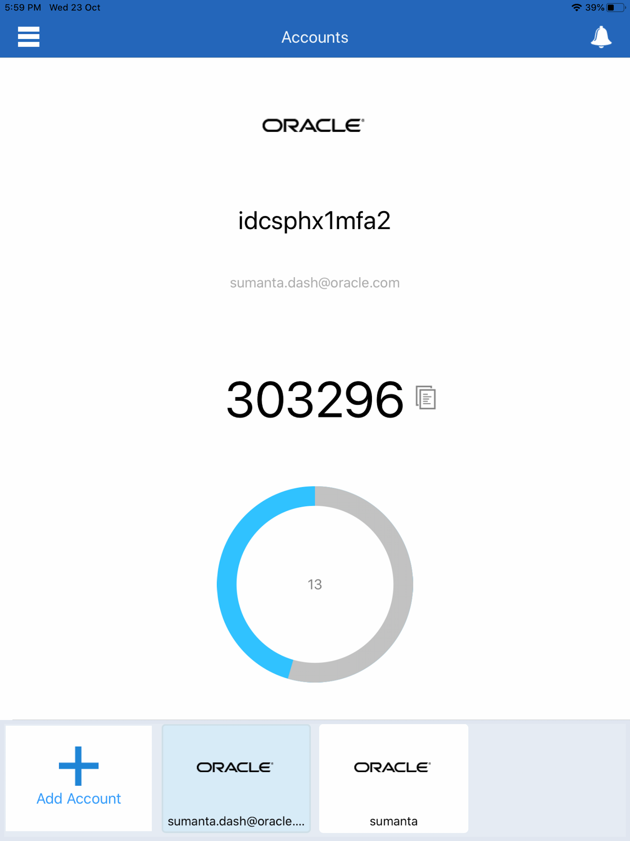 Oracle Mobile Authenticator screenshot 3