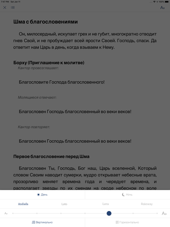 Сидур iPad screenshot 8 - Book app