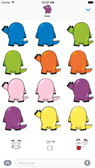 Screenshot #3 pour Purple Monster Sticker Pack