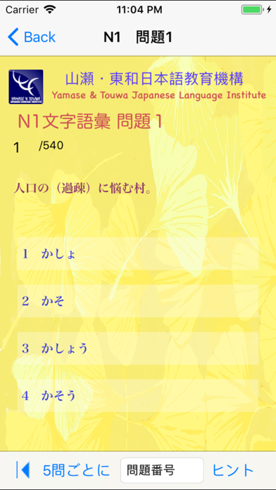 N1 文字語彙 screenshot1