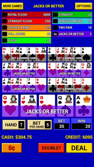 Video Poker Multi. Screenshot