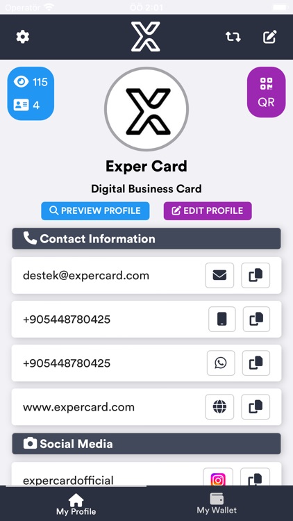 Exper Card
