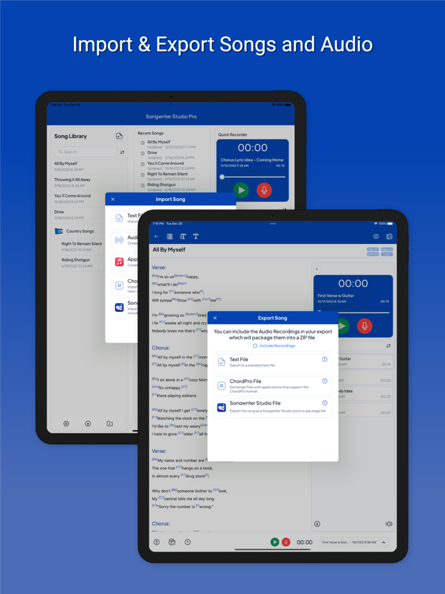 Songwriting Studio Screenshot