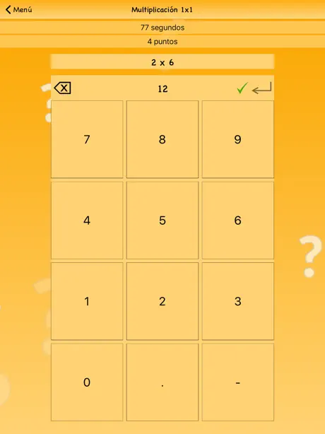 Multiplicación 1x1 - Juego