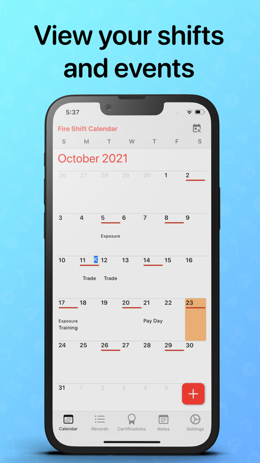 #1. Fire Shift Calendar (iOS) 由: Ayodeji Shoola
