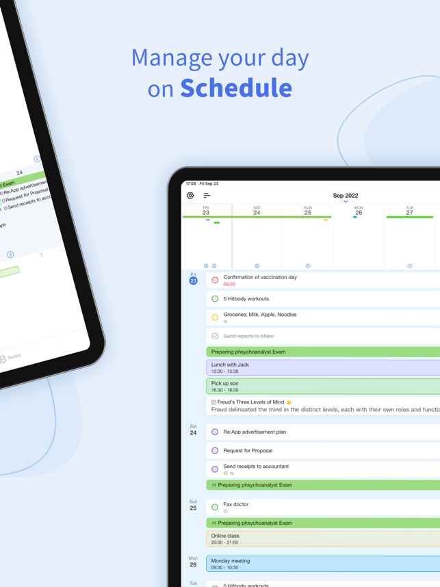 Tiny Planner - Captură de ecran a organizatorului zilnic