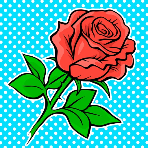 Red Rose Valentine's Stickers