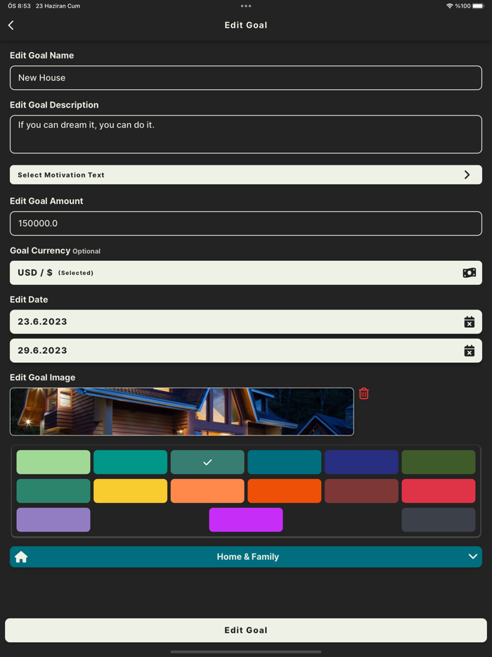 Goal Tracker Track Progress