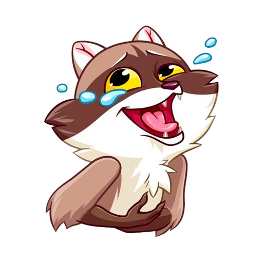 Cute Raccoon Emoji Fun Sticker icon