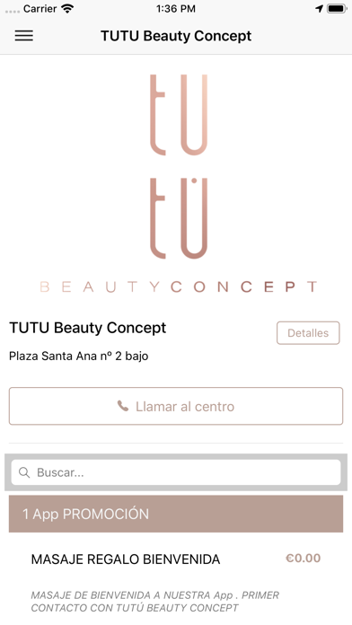 TUTÚ Beauty Concept Screenshot