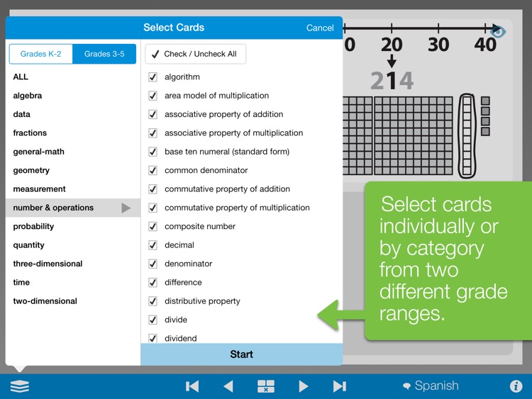 Math Vocabulary Cards, by MLC screenshot-3