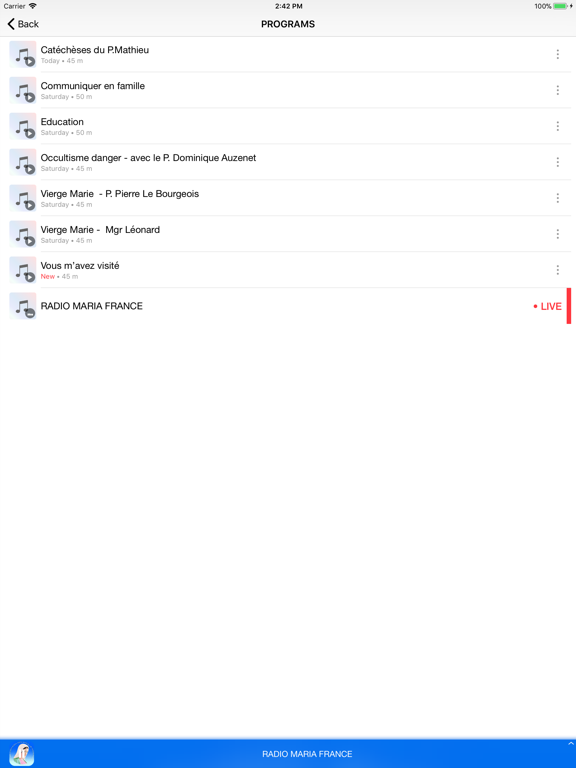 Screenshot #5 pour Radio Maria France