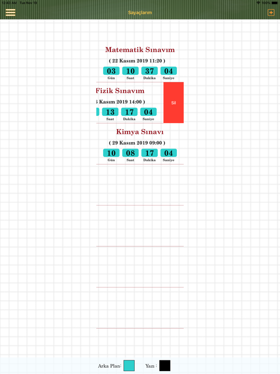 Okul Tatil Sayacı - Geri Sayım iPad screenshot 7 - Education app