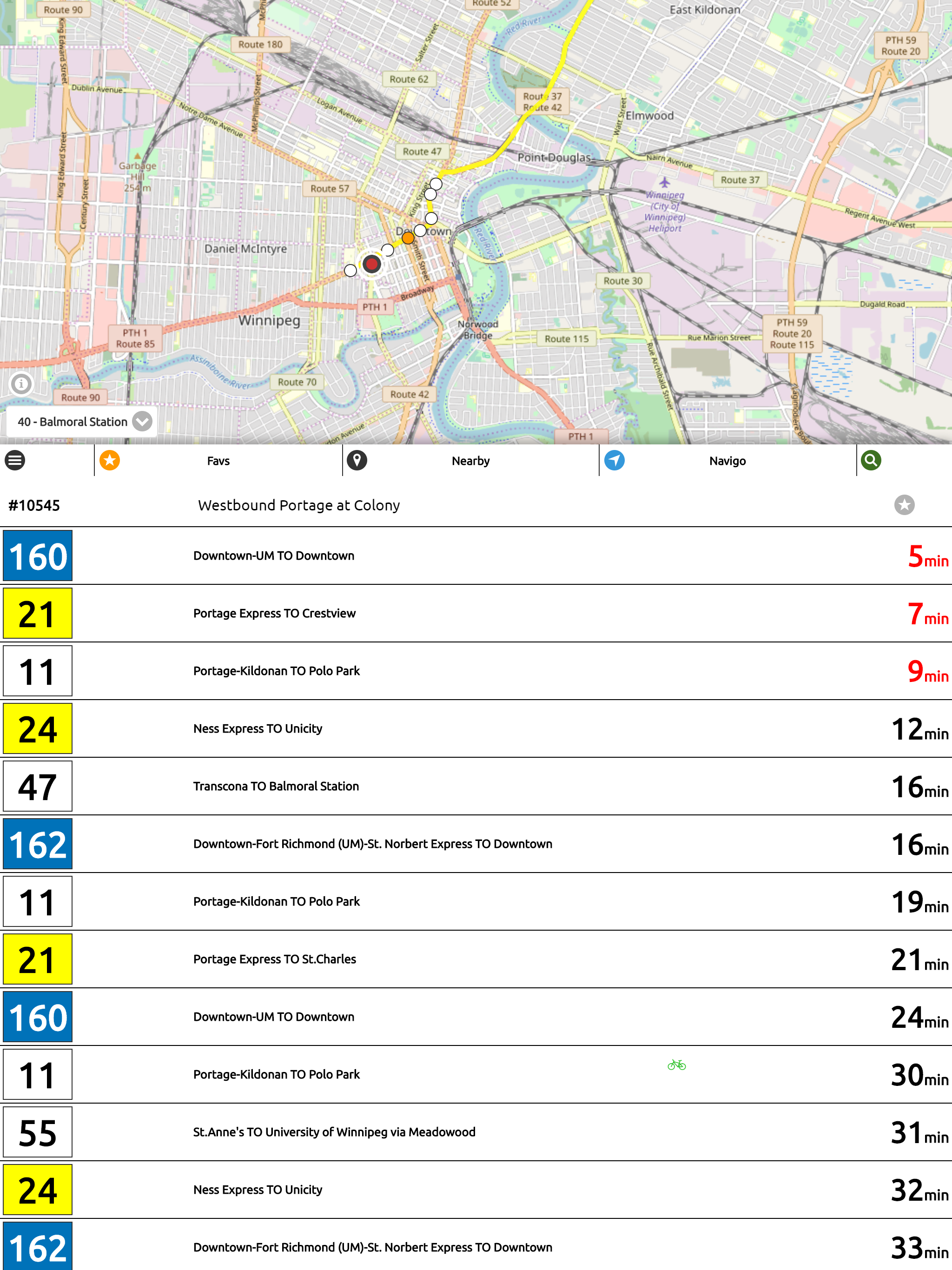 Winnipeg Transit Realtime
