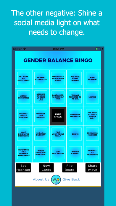 Gender Balance Bingo Screenshot