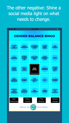 Gender Balance Bingo screenshot 2