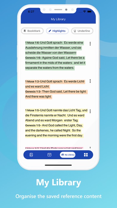 German English Bible. Screenshot