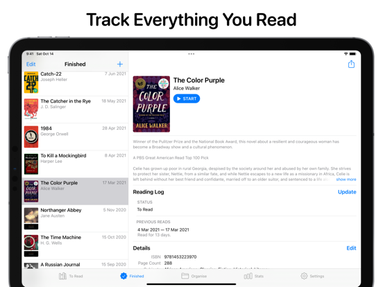 Reading List: Book Tracker iPad app afbeelding 2