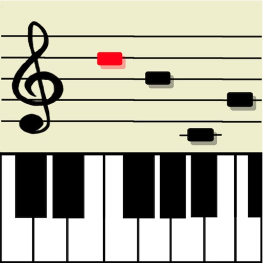 Music notes training for piano icon