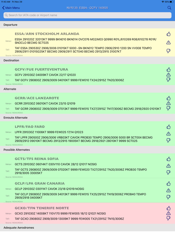 Flight Briefing iPad screenshot 8 - Navigation app