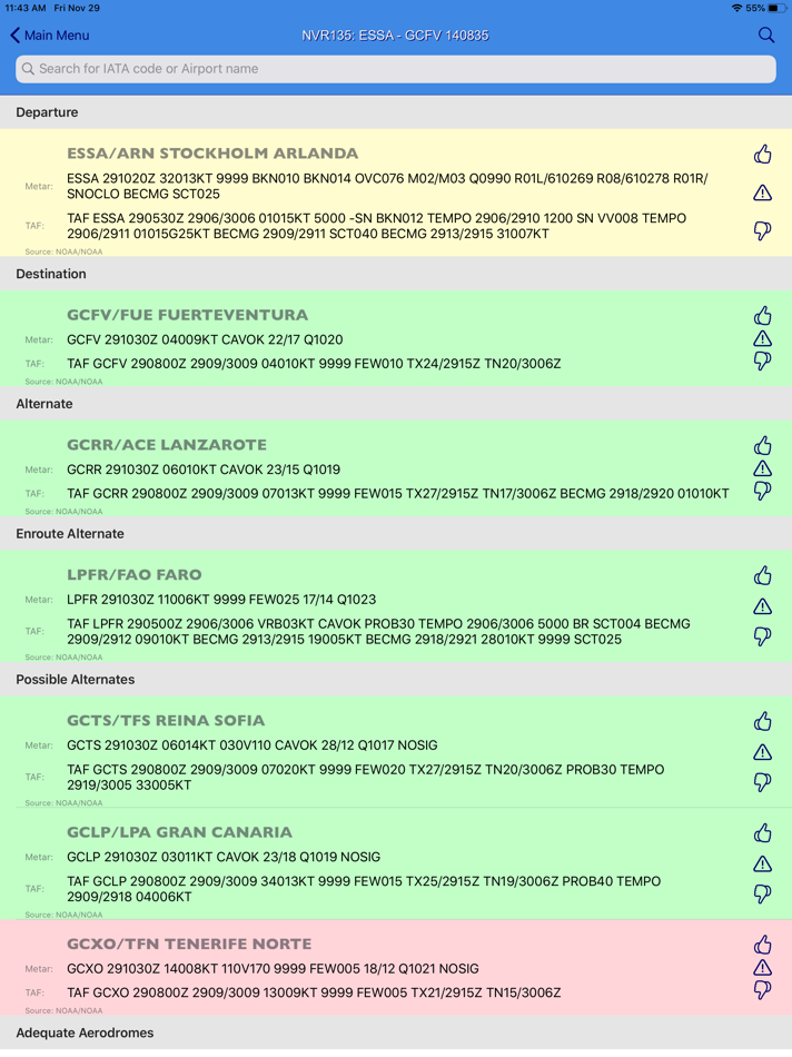 #8. Flight Briefing (iOS) Podle: Johan Bergsee