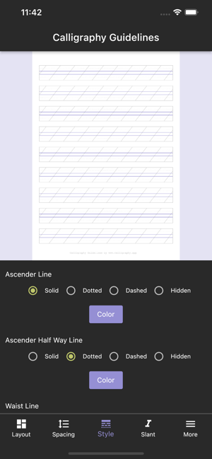 ‎Calligraphy Guidelines Screenshot