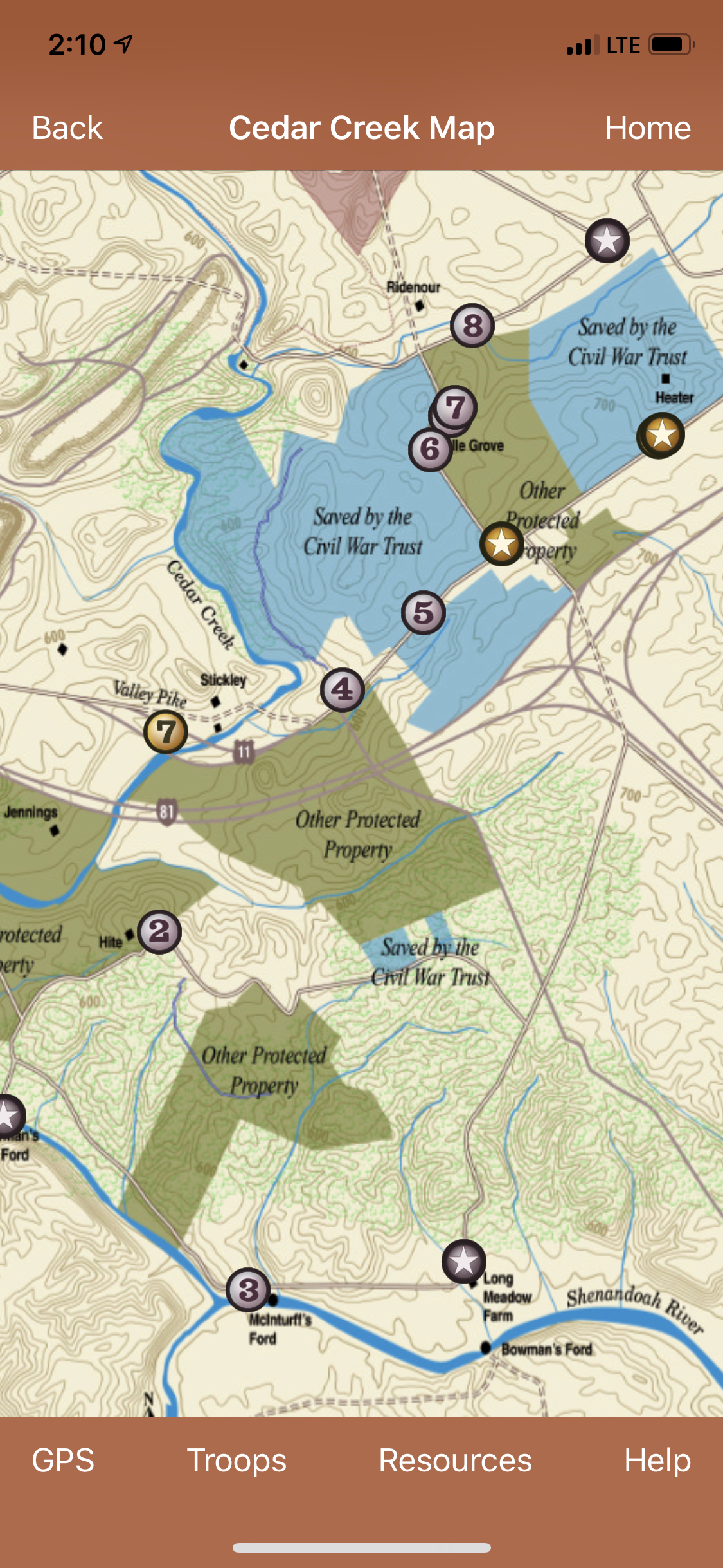 Cedar Creek Battle App