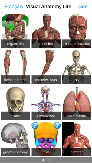 Capture d'écran de Visual Anatomy Lite sur iPhone 6