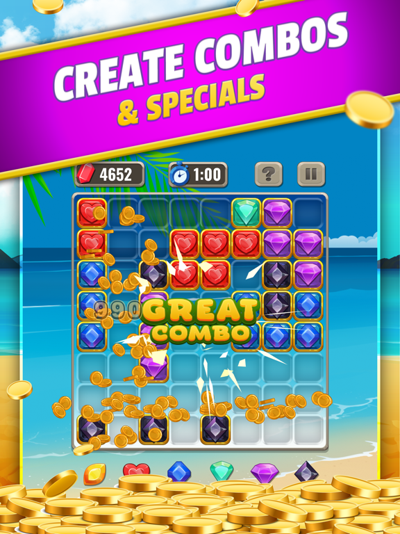 Jewel Blitz: Block Puzzle iPad screenshot 4 - Games app