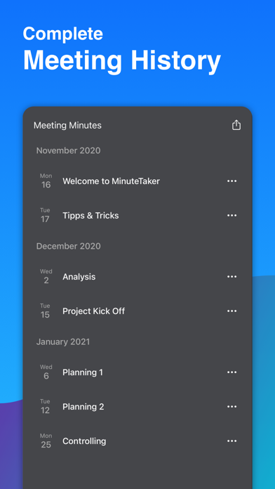 Screenshot #3 pour MinuteTaker - Meeting Notes